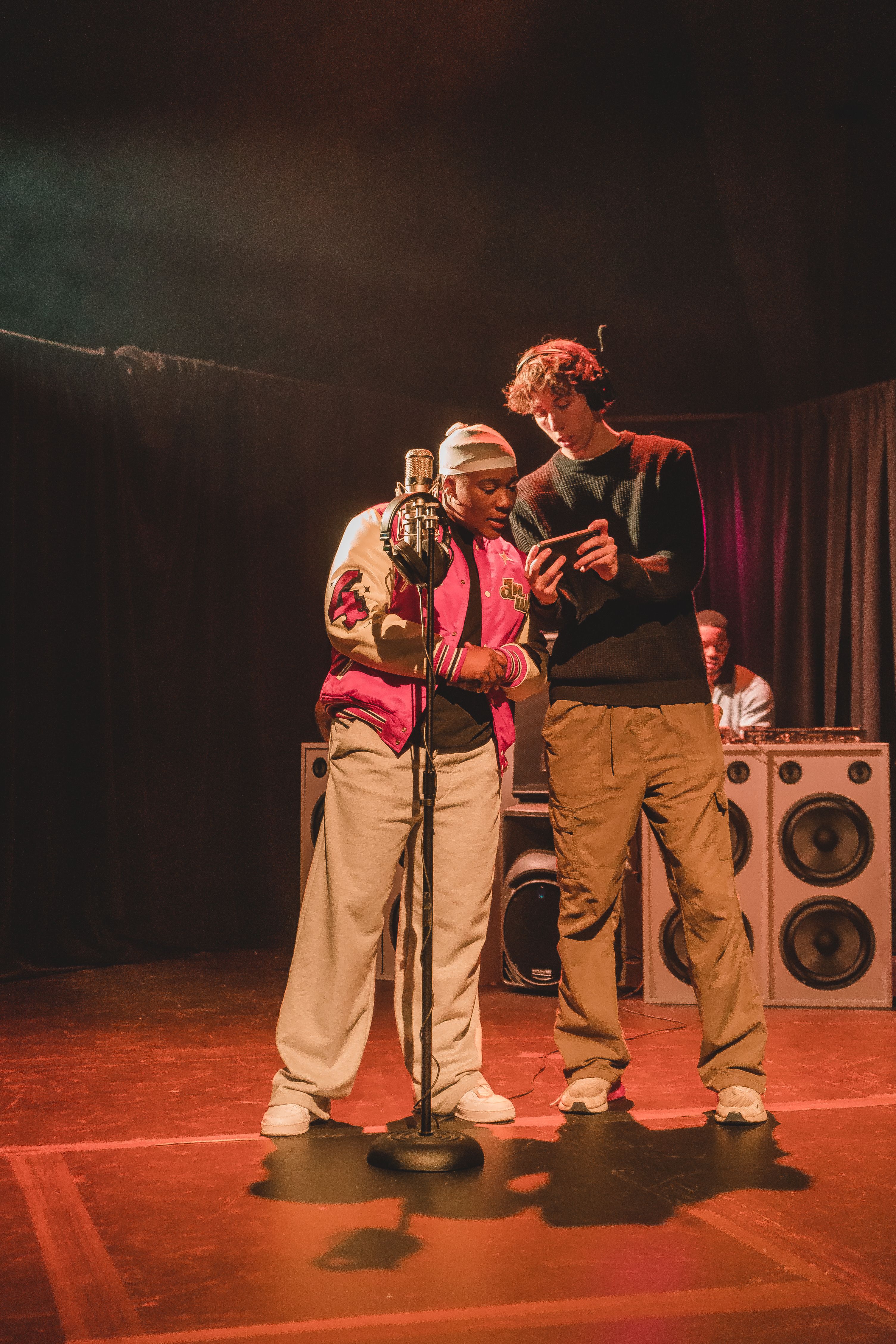 Founder at work, framing a shot on set